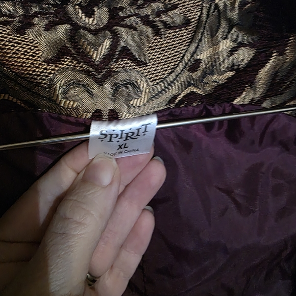 Spirit Brocade Jacket in Deep Red and Gold - Picture 4 of 5